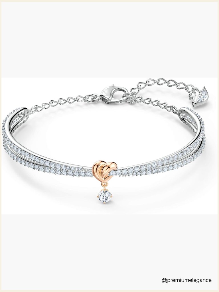 Swarovski Crystal Heart Bangle Bracelet Jewelry Collection